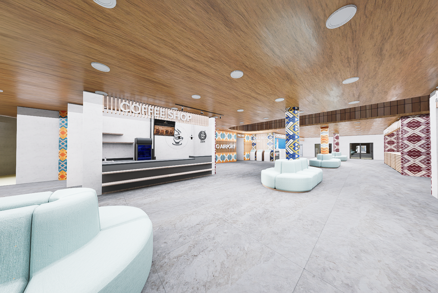 Interior Rendering - Kitchen & Dining Area